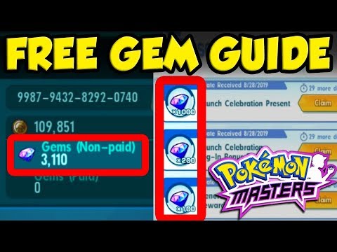How To Get 3,000 FREE GEMS In Pokemon Masters! Pokemon Masters Gem Guide