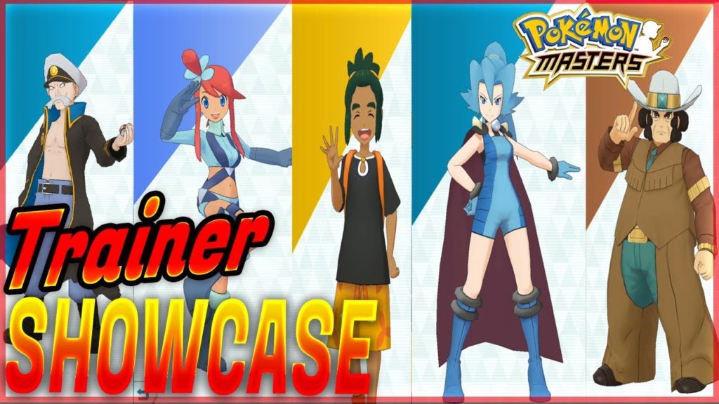ALL POKEMON TRAINERS and CATCH PHRASES so FAR Pokemon Masters (SYNC PAIR July 25)