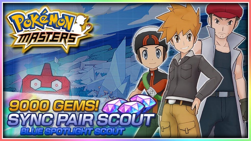 Pokemon Masters | BLUE Sync Scout Summons! | 9000 GEMS!