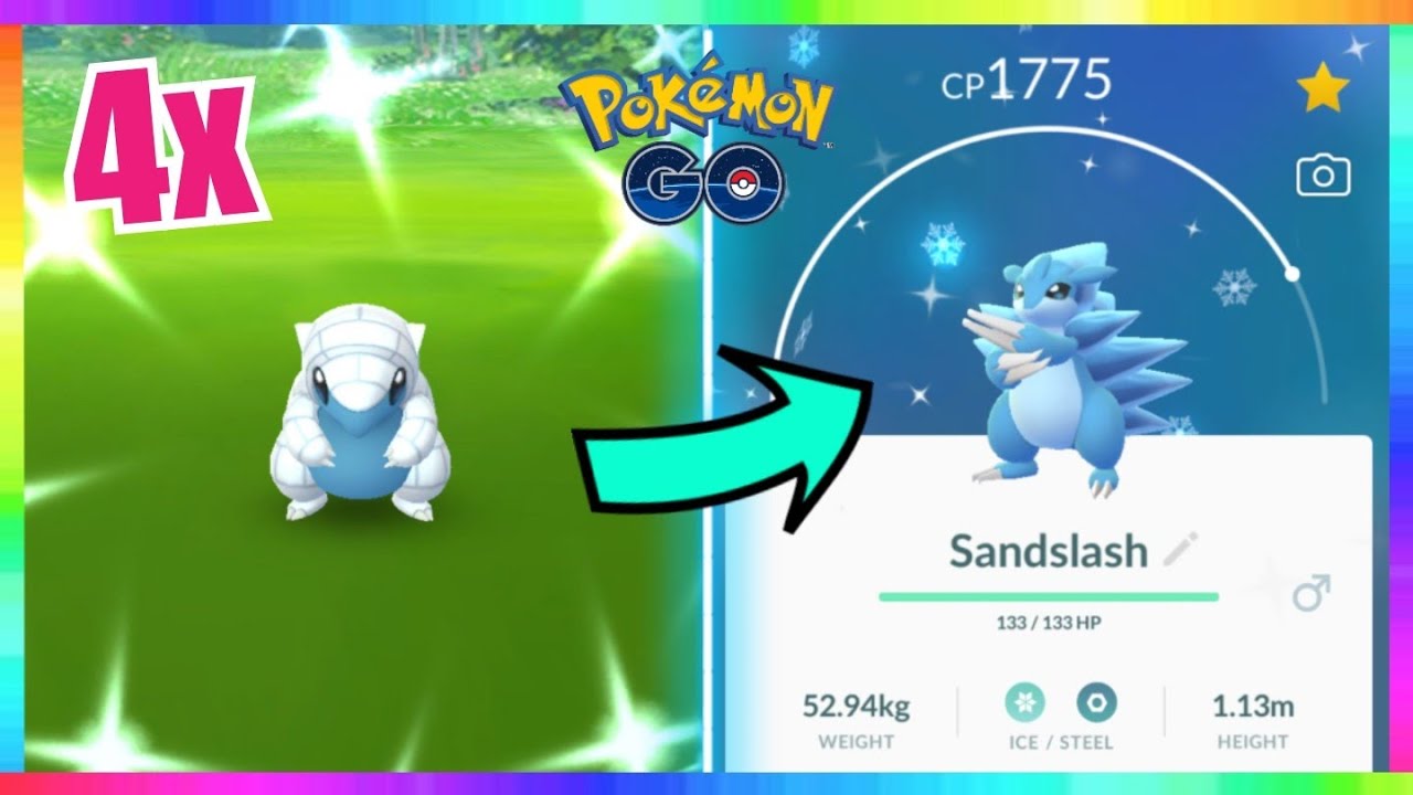 4x SHINY ALOLAN SANDSHREW CAUGHT + 5x RARE SHINIES in Pokemon Go