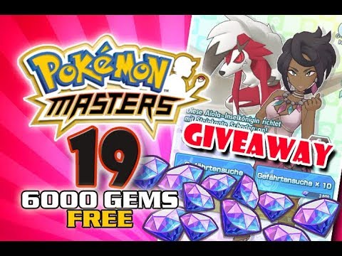 Gewinnspiel Zeit - 6000 GEMS/Juwelen FREE Opening - Pokemon Masters #19  [GER]