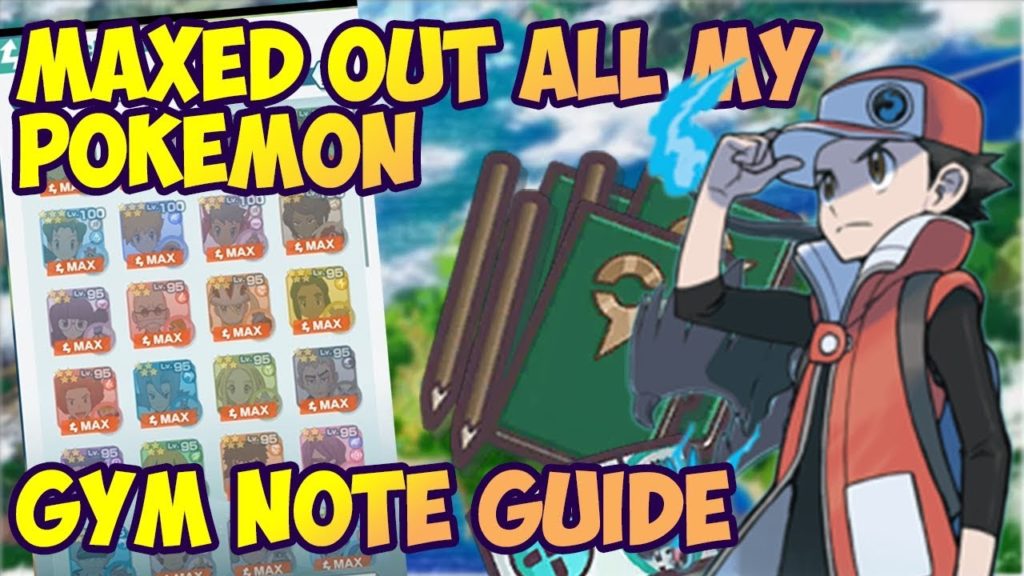 Pokemon Masters - Gym Note Guide / Maxed out all my pokemons