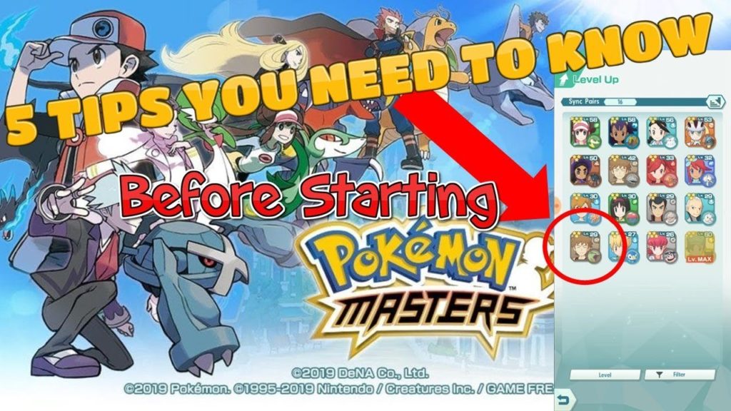 Pokemon Masters TOP 5 TIPS You NEED TO KNOW BEFORE STARTING!