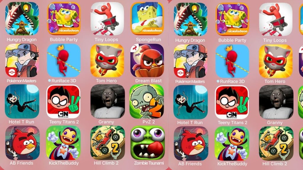 Hungry Dragon,Bubble Party,Tiny Loops,SpongeRun,PokemonMasters,RunRace 3D,Tom Hero,Dream Blast