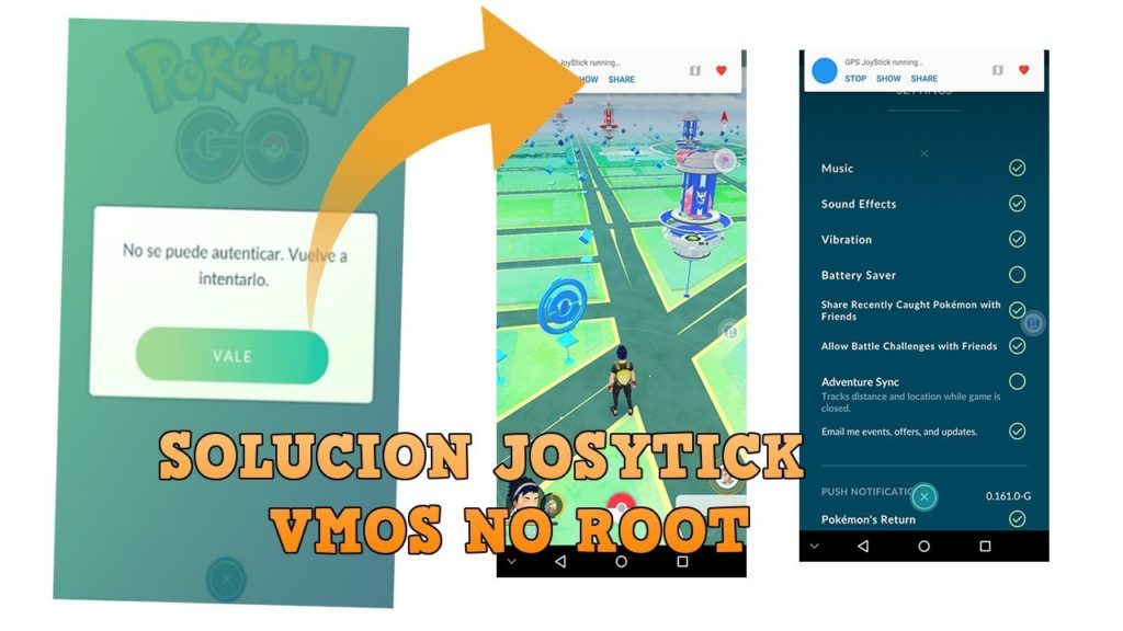 SOLUCION NO SE PUEDE AUTENTICAR  #VMOS👉POKEMON GO JOYSTICK ANDROID