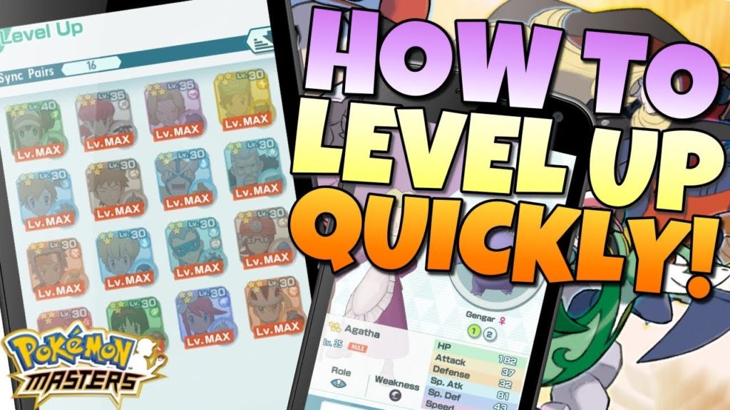 HOW TO LEVEL UP ALL SYNC PAIRS QUICKLY in Pokémon Masters! (Quick Tip)