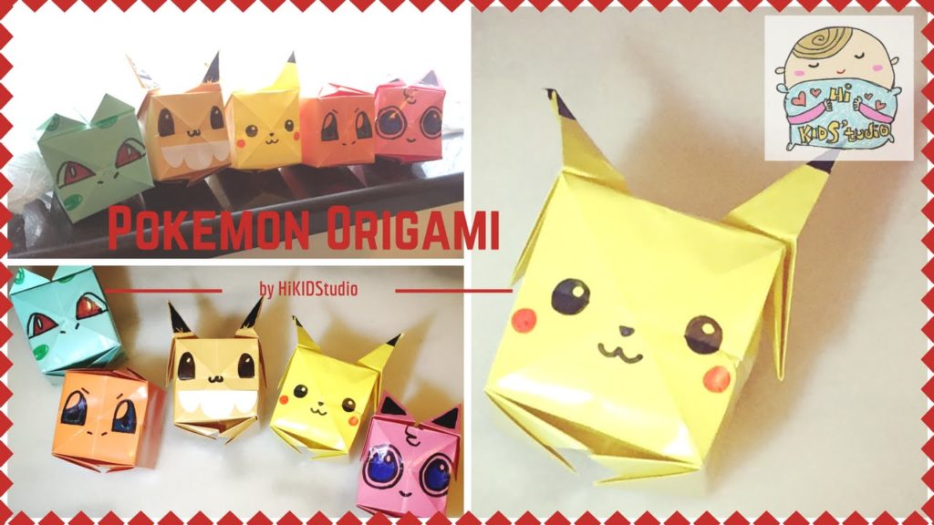 EASY Pokemon Origami DIY ポケモン 折り紙  寵物小精靈 摺紙 - Pikachu