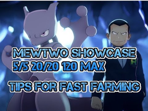 MEWTWO GIOVANNI MAX POTENTIAL 20/20 5/5 120 SHOWCASE! | Pokemon Masters