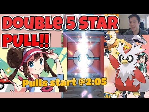 DOUBLE 5 STAR!? Pokemon Masters ROSA and DELIBIRD PULLS!