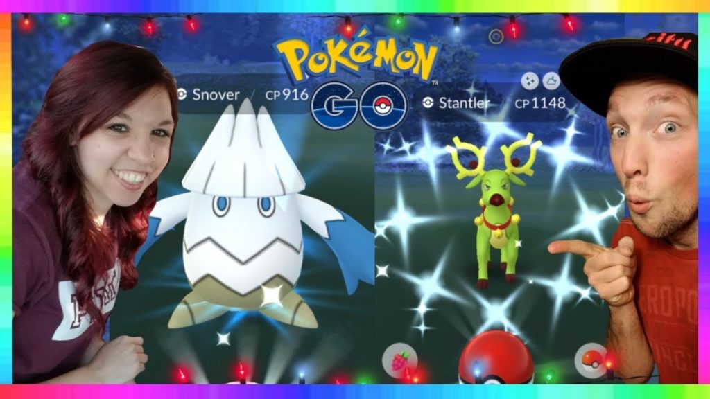 GIRLFRIEND JOINS the SHINY HUNT for 2019 Christmas Event in Pokemon Go!