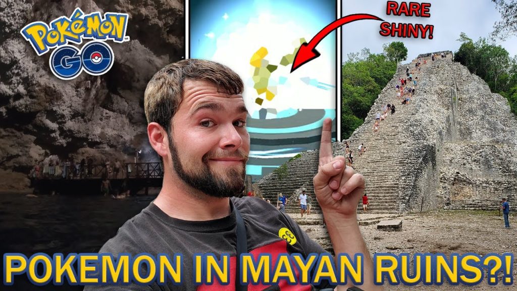 POKEMON GO IN MAYAN RUINS!? EXTREMELY RARE SHINY POKEMON EVOLUTION! (Pokemon GO)