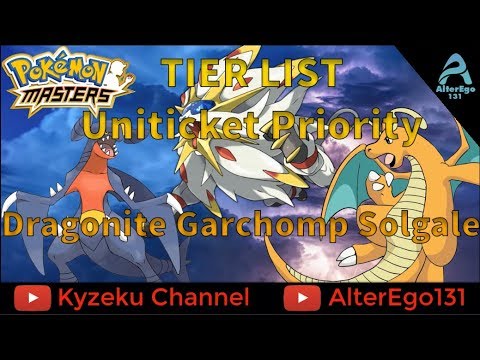 Pokemon Masters Tier List with Dragonite Garchomp and PowerUp Priority