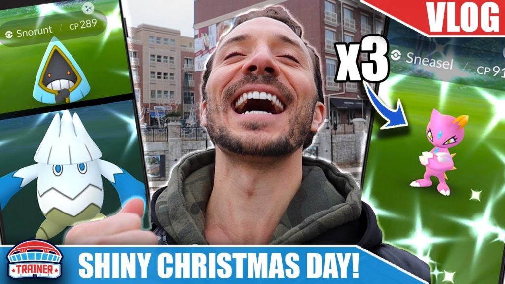THE *SHINY LUCK* KEEPS GETTING BETTER! SHINY CHRISTMAS RAID DAY EVENT | POKÉMON GO VLOG