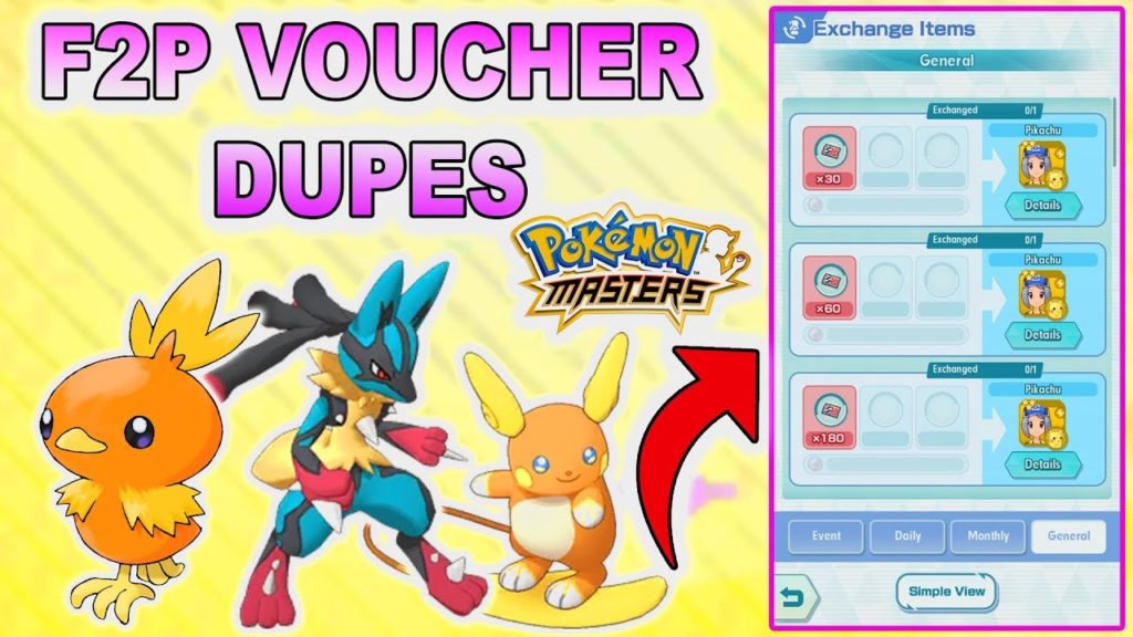 NEW WAY TO GET F2P DUPES? DAILY MISSION VOUCHER EXCHANGE! | Pokemon Masters