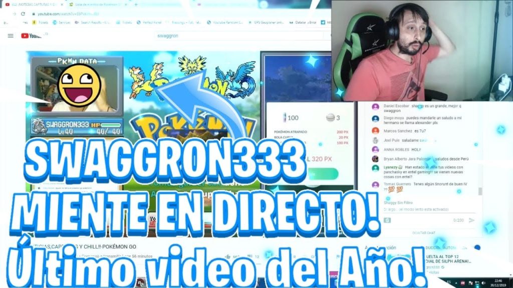 SWAGGRON333 MIENTE EN DIRECTO VIDEO DE FIN DE AÑO POKEMONGO