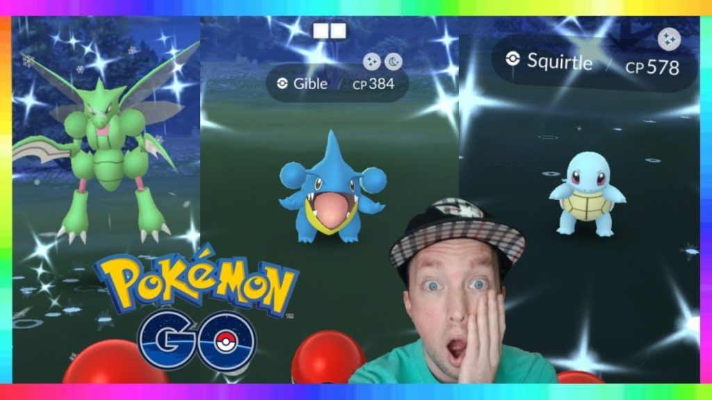 WOW! 3x SHINY POKEMON FOUND in Pokemon Go! SHINY GIBLE - SQUIRTLE - SCYTHER