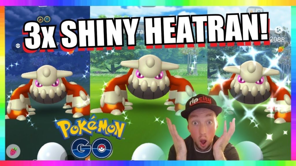 3x SHINY HEATRAN CAUGHT on STREAM in Pokemon Go! ( 93iv SHINY HEATRAN CAUGHT )