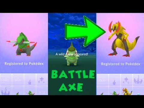 Pokemon Go Axew Catch & Fraxure-Haxorus Evolutions