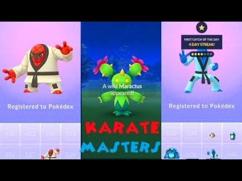 Pokemon Go Maractus, Throh & Sawk Catches