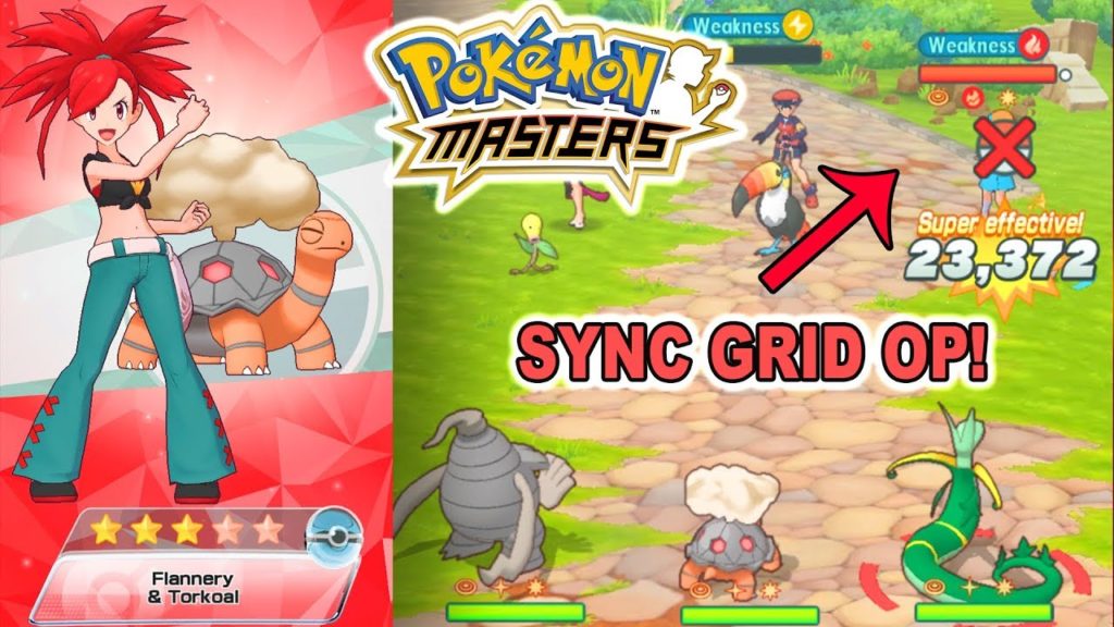 FROM TRASH TO NEW TOP TIER UNIT! MAX SYNC GRID 5 STAR TORKOAL & FLANNERY IS CRAZY! | Pokemon Masters