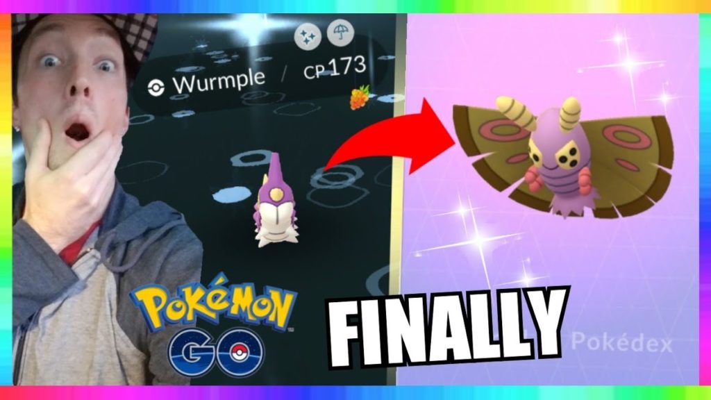 SHINY WURMPLE CAUGHT + SHINY DUSTOX EVOLUTION in Pokemon Go! ( 850 Checks Later )