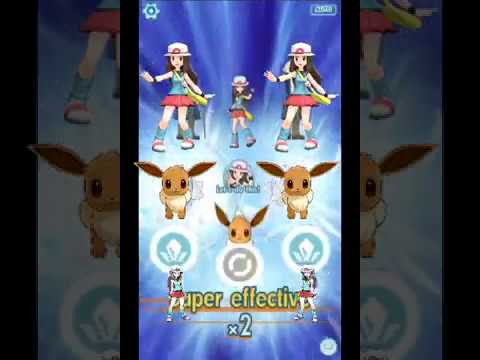 POKEMON MASTERS PRACTICE FOOTAGE LEAF 3 TIMES SYNC UNITY ATTACK BEST GIRL!!