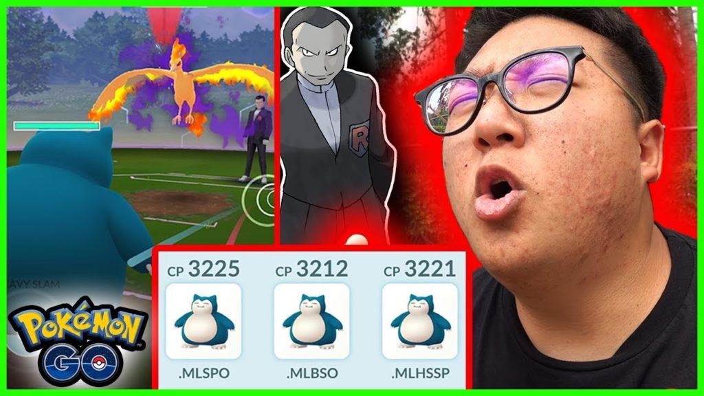 FULL SNORLAX TEAM GIOVANNI BATTLE - Pokemon GO