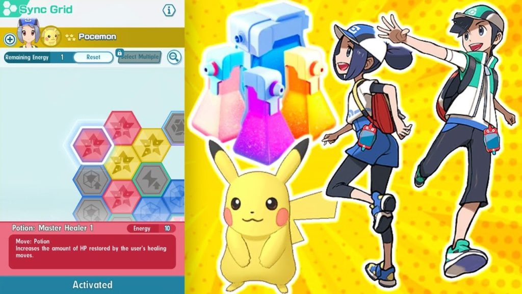 BEST HEALER IN THE GAME? POTIONS MASTER PIKACHU SYNC GRID SHOWCASE! | Pokemon Masters