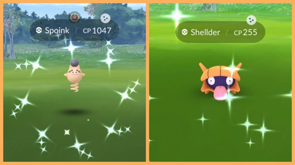 NEW SHINY SPOINK SPOTLIGHT HOUR IN POKEMON GO! Shiny Shellder Nest!