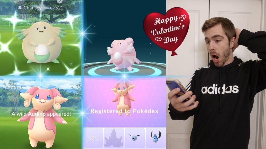 CATCHING TWO SHINY CHANSEY IN POKEMON GO! Rare Audino Catch AND Shiny Blissey Evolution!