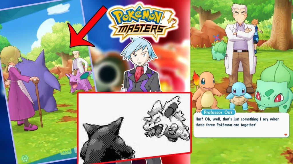 THE SECRET BEHIND THE TITLE SCREEN BATTLE REVEALED IN POKEMON MASTERS! OAK & STEVEN SYNC PAIR STORY!