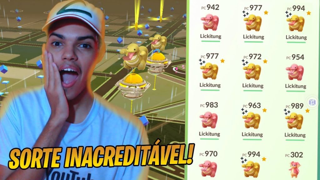 CONSEGUI 7 LICKITUNG SHINY NO EVENTO! POKÉMON GO/FAKE GPS 2020! MELHORES MOMENTOS DA LIVE - EP. 10!