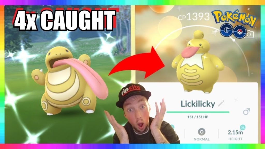 4x SHINY LICKITUNG CAUGHT + SHINY LICKILICKY EVOLUTION IN POKEMON GO! NEW LICKITUNG RAID DAY!