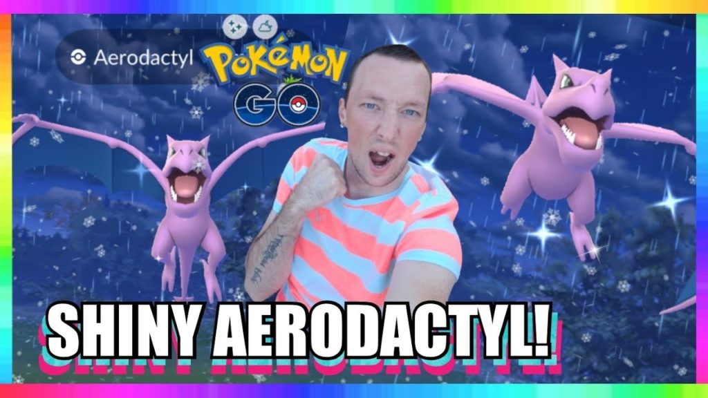 SHINY AERODACTYL CAUGHT during SPOTLIGHT HOUR EVENT IN POKEMON GO!