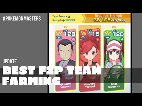 BEST F2P TEAM FARMING! The Strongest There Is  - #StoryEvent Pokémon Masters PT-BR #Update