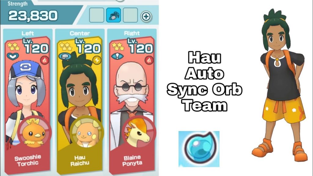Hau Auto Sync Orb Team - Pokemon Masters