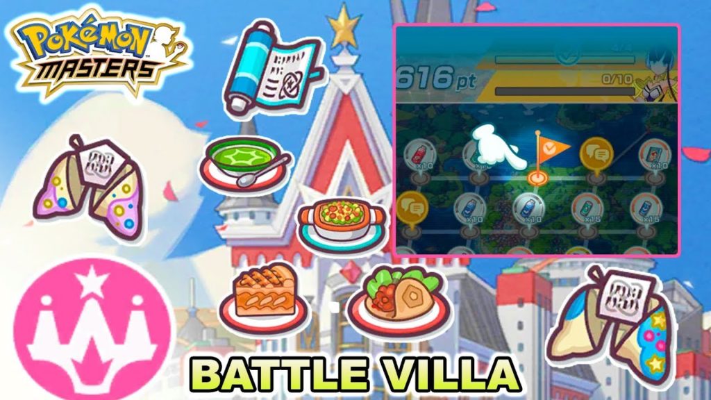 BATTLE VILLA ITEMS AND LUCKY SKILLS LEAKED? BATTLE VILLA DETAILS! | Pokemon Masters