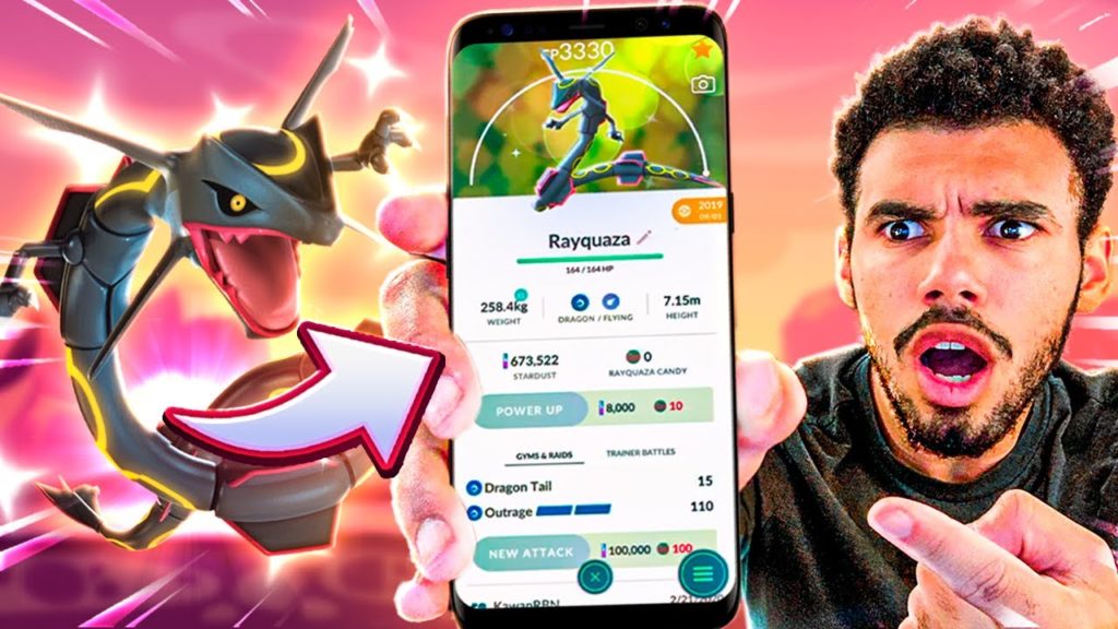 TENTEI RAYQUAZA SHINY LUCKY A MAIOR LOUCURA QUE JÁ FIZ - POKEMON GO | Cris |