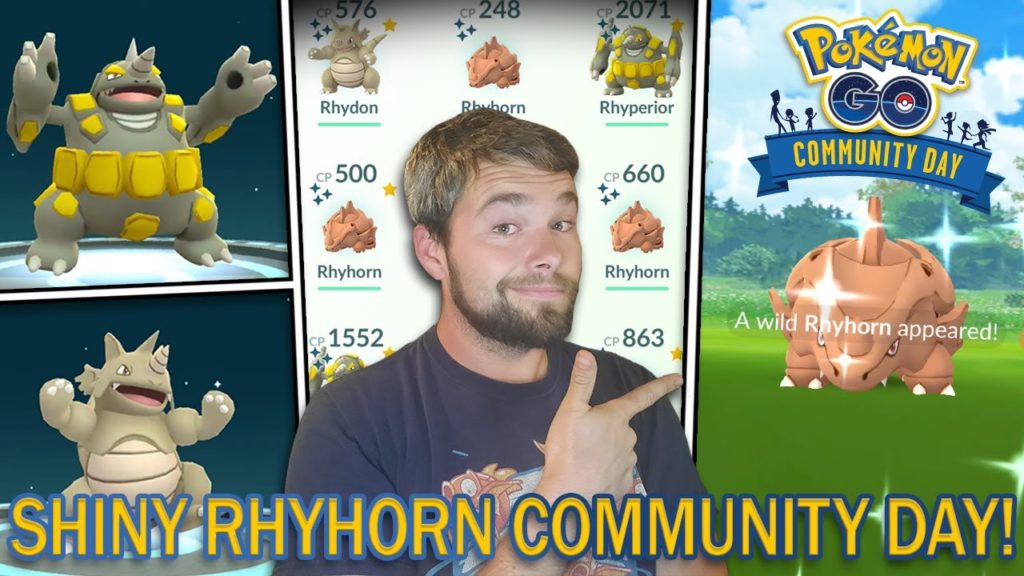 SHINY RHYHORN COMMUNITY DAY! (Pokemon GO Community Day)