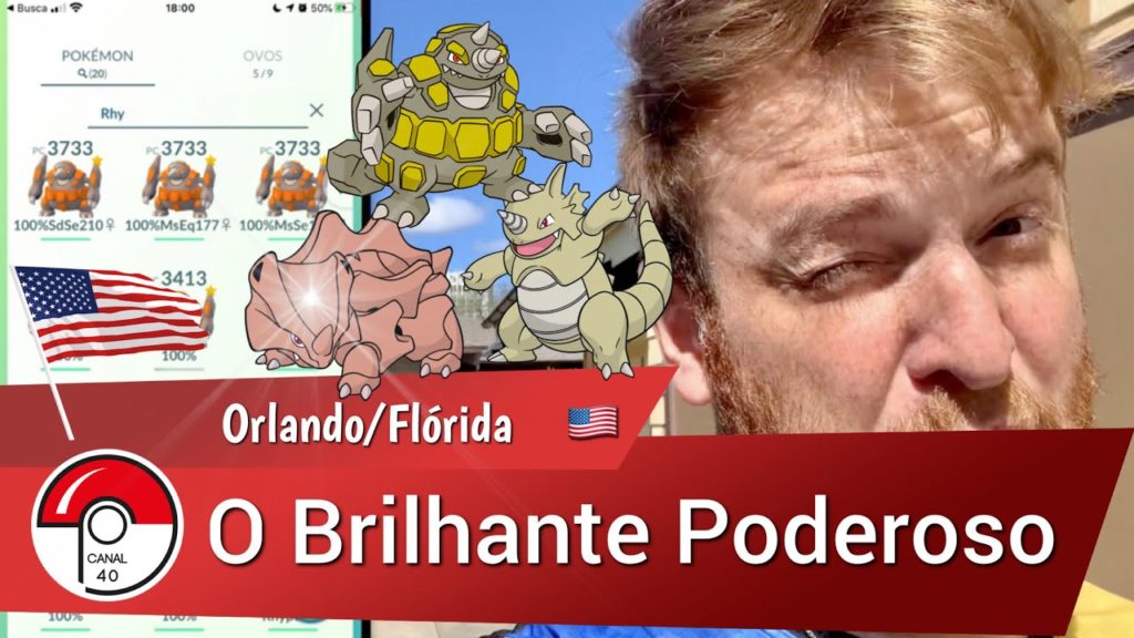 Evoluí 7 Rhyhorn 100% | Dia comunitário em Orlando/FL EUA - Pokémon GO