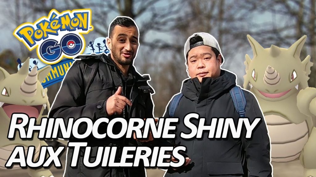 Seb et Ouss : RHINOCORNE SHINY ✨ aux Tuileries - Community Day - Pokémon GO