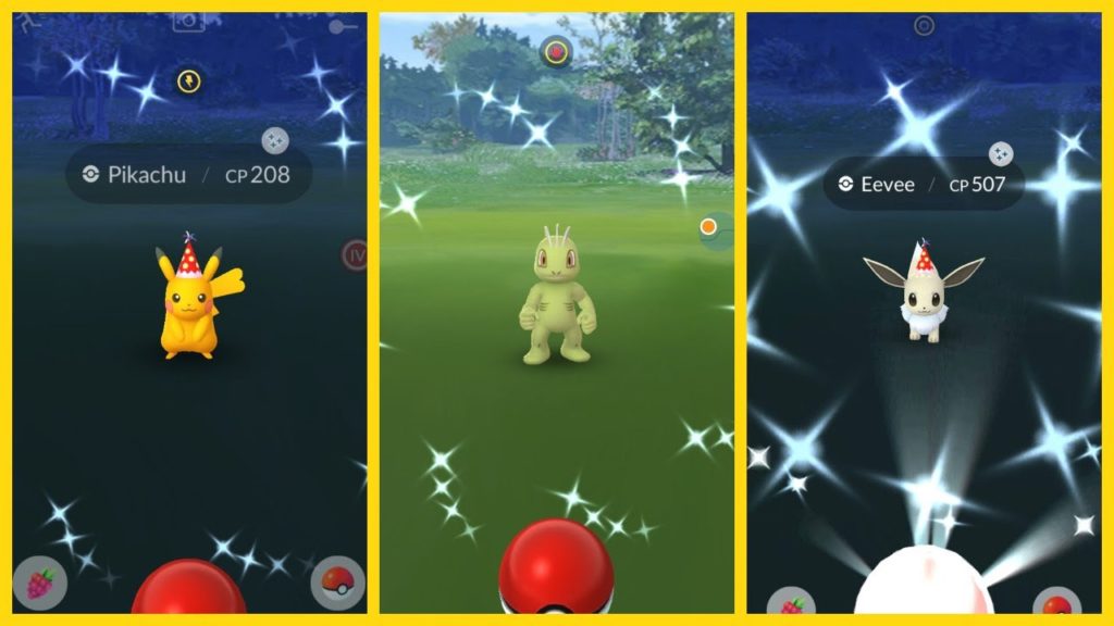 NEW POKEMON DAY EVENT IN POKEMON GO! Shiny Party Hat Pokemon & Machop Nest!