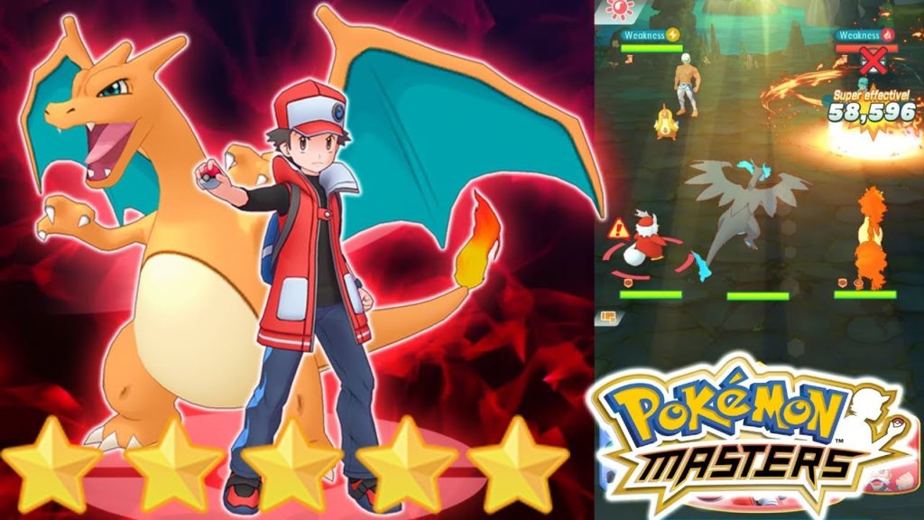 BEST UNIT IN THE GAME! MAX LEVEL 120 SYGNA SUIT RED AND MEGA CHARIZARD X SHOWCASE! | Pokemon Masters
