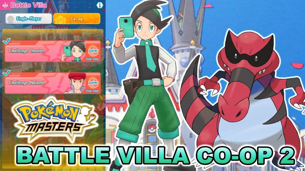 GOODBYE FOR NOW BATTLE VILLA! LAST MATCH VS. THORTON CO-OP! | Pokemon Masters