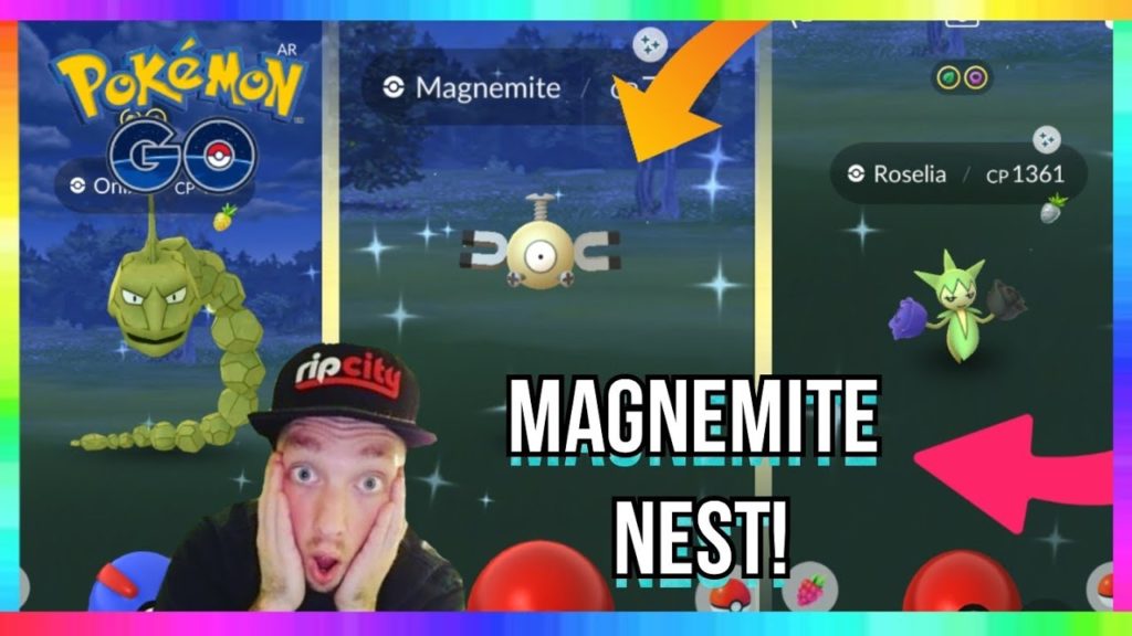 NEW MEGA SHINY MAGNEMITE NEST IN POKEMON GO! SHINY MAGNEMITE CAUGHT + ROSELIA & MORE