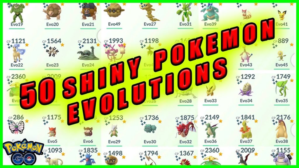 50 SHINY POKEMON EVOLUTIONS COMPILATION - Pokemon GO