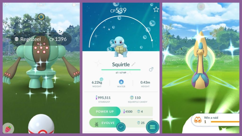 NEW SHINY REGISTEEL & CRESSELIA RAIDS IN POKEMON GO! Awesome Shiny Squirtle Nest!