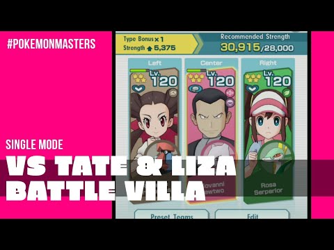 MEWTWO RULES! VS TATE & LIZA! BATTLE VILLA - Pokémon Masters PT-BR