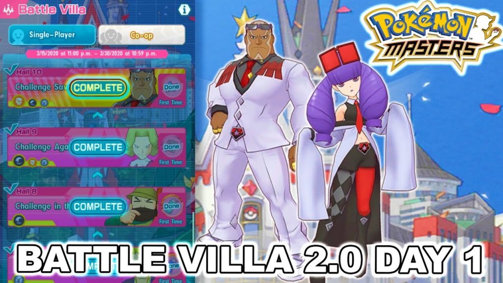 WE BEAT SAWYER DAY ONE??? BATTLE VILLA 2.0 DAY 1 | Pokemon Masters