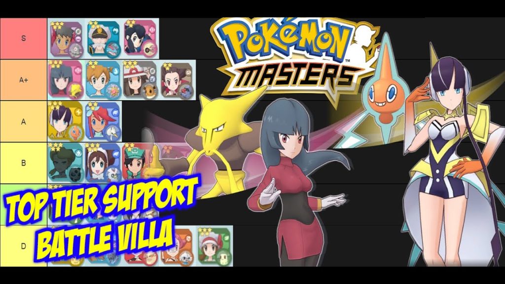 Pokémon Masters #4: TOP GENERAL SUPPORT TIER LIST + BATTLE VILLA SUPPORT TIER LIST